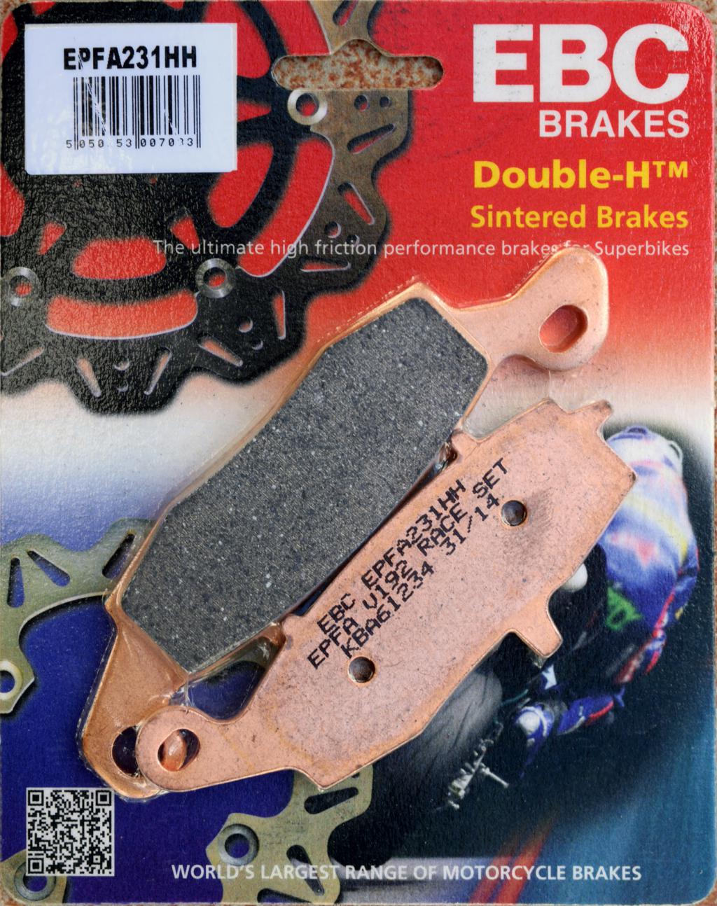 EBC Brakes EPFA Sintered Fast Street and Trackday Pads Rear - EPFA231HH EBC Brakes EPFA Sintered Fast Street and Trackday Pads Rear - EPFA231HH